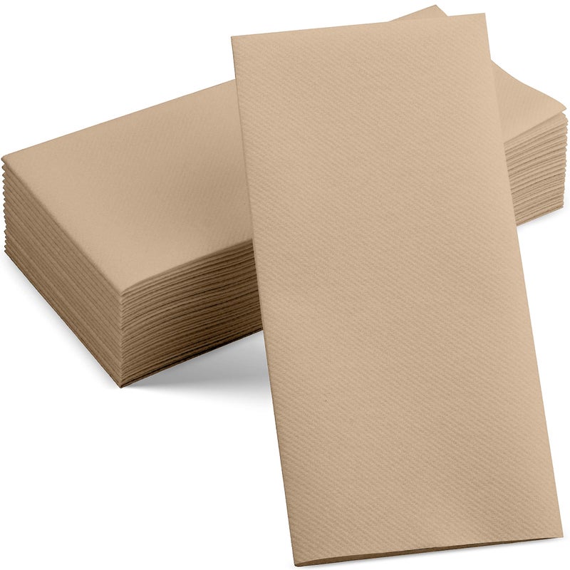 50Pack Disposable LinenFeel Wood Napkins 12 x 17 ClothLike Paper Dinner Napkins For Wedding Bathroom Party Or Event