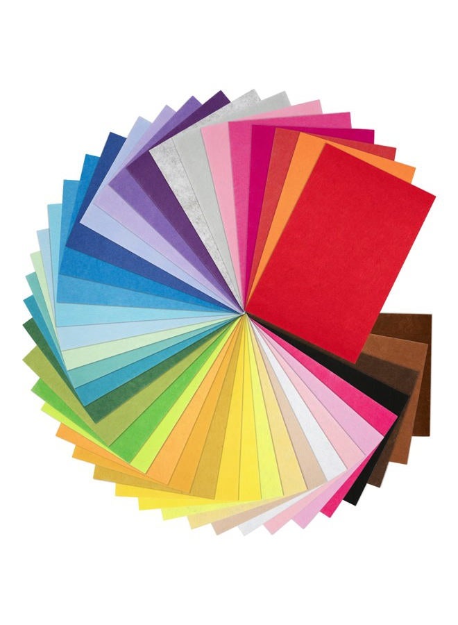 BetyBedy 8 x 12 Inches 40Pcs Felt Sheets, Assorted Colors, Non Woven, 1mm Thick, Stiff Felt Paper for DIY Crafts - Image 1