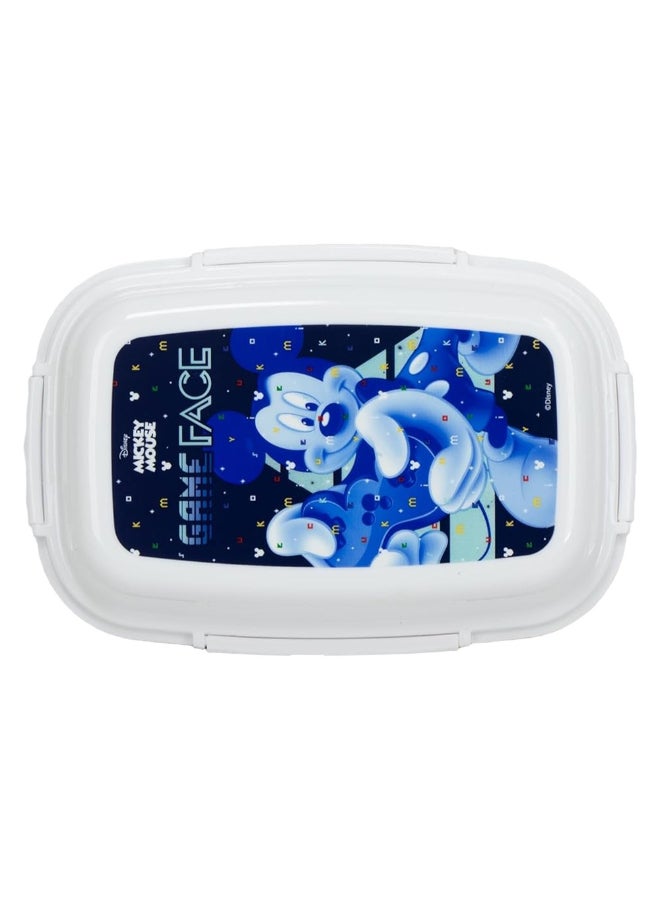 SunCe Mickey Mouse 4-Clip Closure Rectangular Lunch Box Red and White 5.9 x 3.54 x 8.66 Inch SUNS-4404DMY  - Image 1