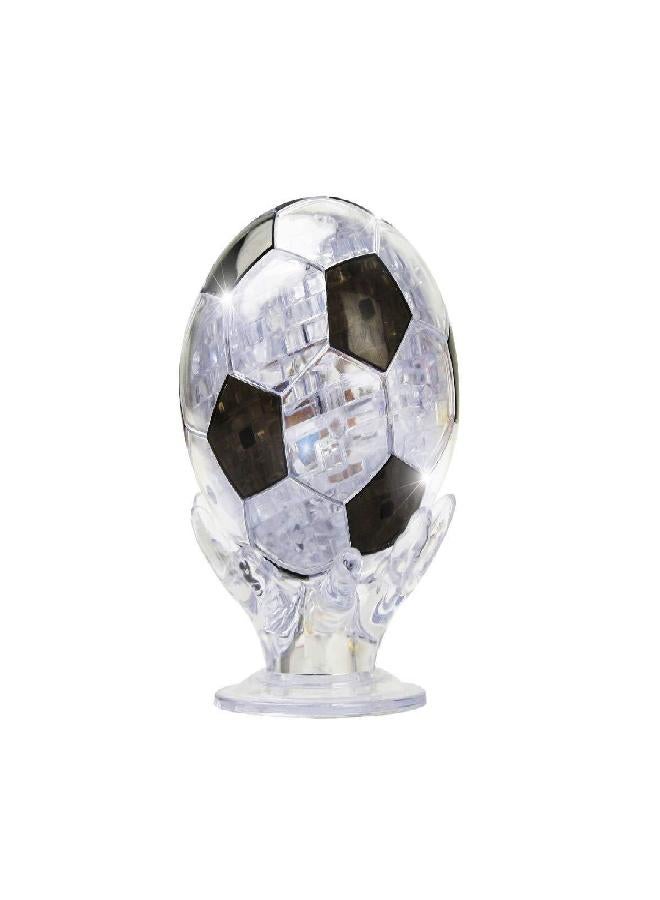Coolplay 3D Crystal Puzzle for Children, Soccer Puzzle Ball for Adult Black and Transparent - 76 Pieces - Image 3