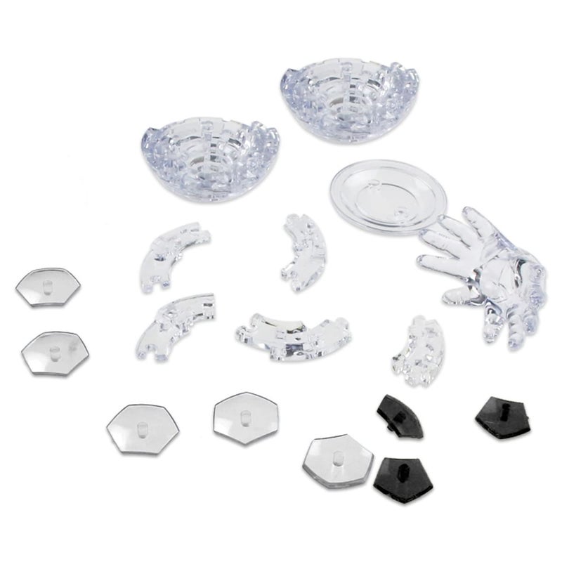 Coolplay 3D Crystal Puzzle for Children, Soccer Puzzle Ball for Adult Black and Transparent - 76 Pieces - Image 1