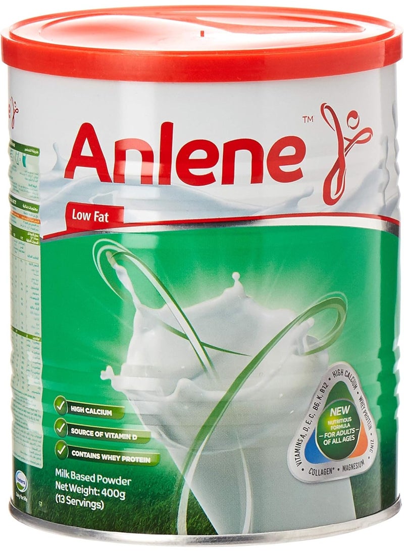ANLENE LOW FAT HIGH CALCIUM MILK POWDER 400GM