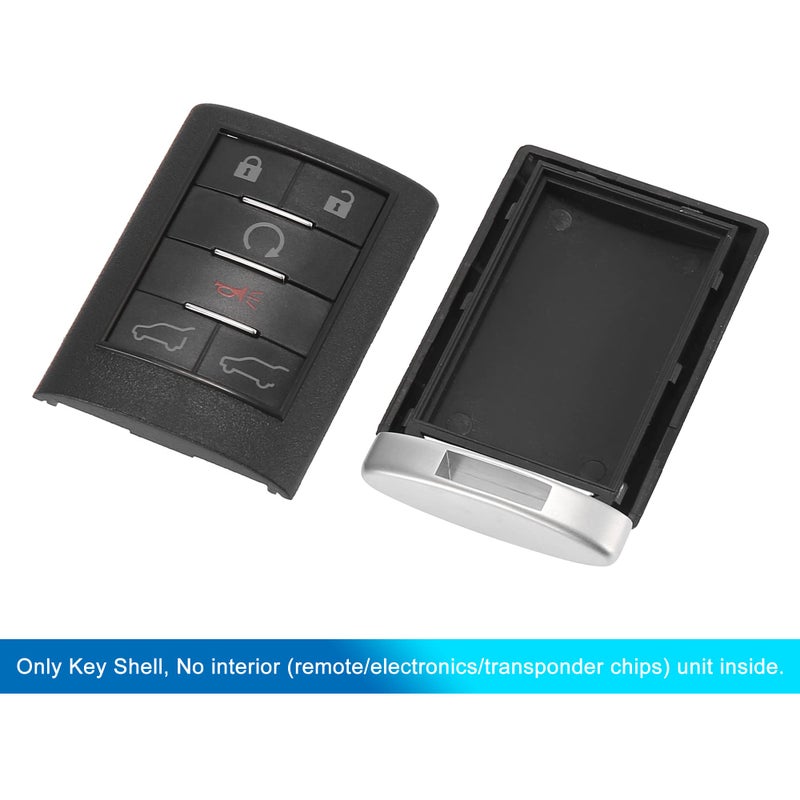 uxcell New 6 Buttons Uncut Insert Key Fob Remote Control Case Shell Replacement OUC60270 for Cadillac Escalade 2007 2009-2014 - Image 4