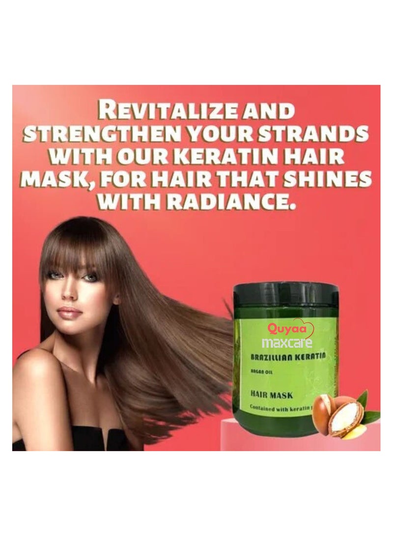 Maxcare Quyaa Keratin Hair Mask With Argan Oil 17FL.oz / 1000ml - Image 2