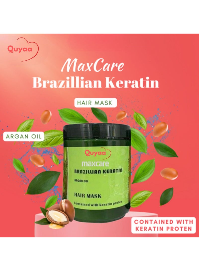 Maxcare Quyaa Keratin Hair Mask With Argan Oil 17FL.oz / 1000ml - Image 4