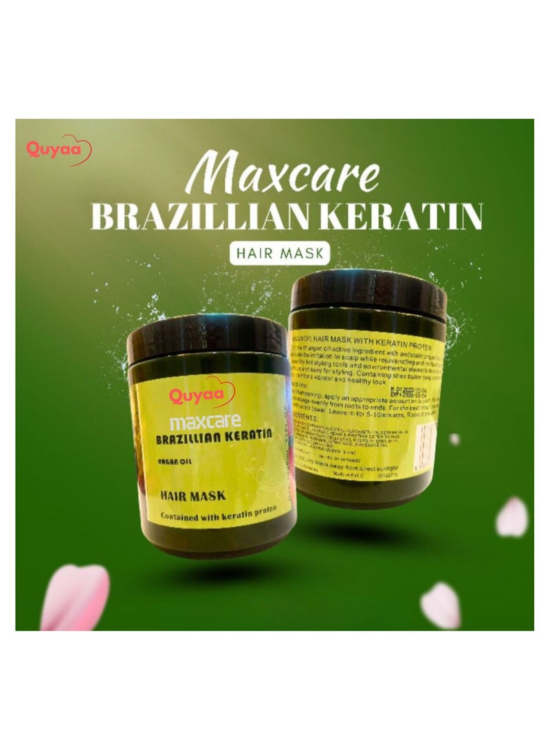 Maxcare Quyaa Keratin Hair Mask With Argan Oil 17FL.oz / 1000ml - Image 3
