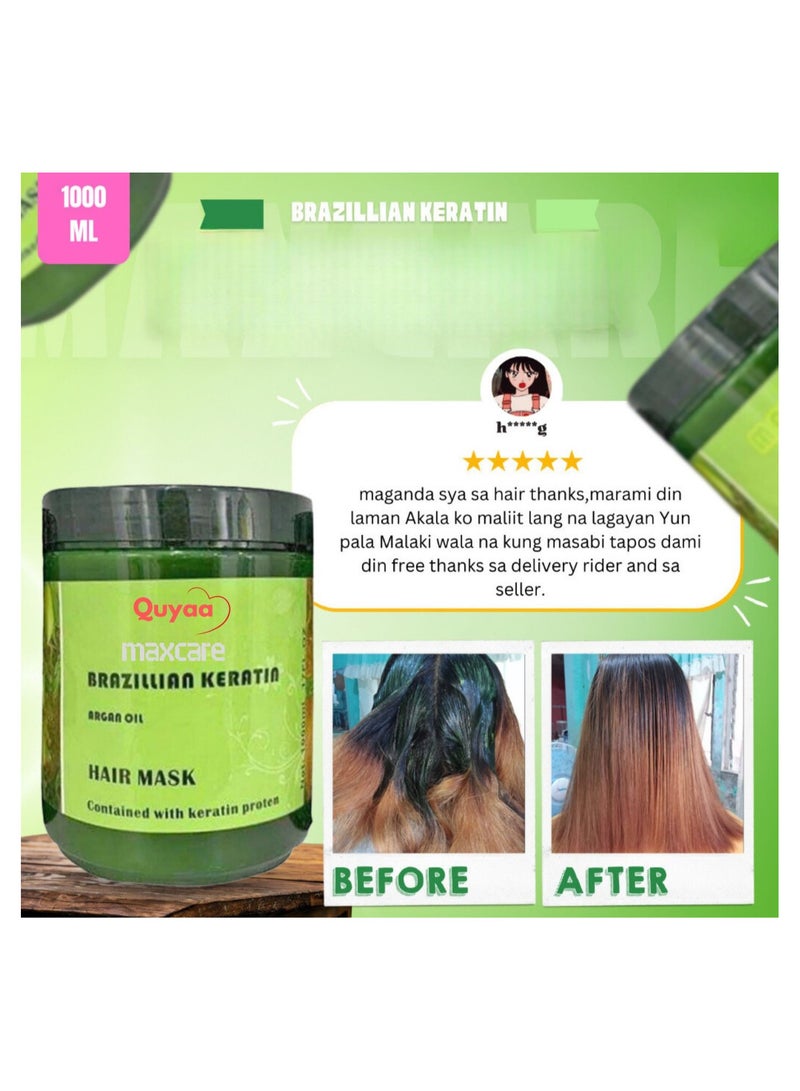 Maxcare Quyaa Keratin Hair Mask With Argan Oil 17FL.oz / 1000ml - Image 5