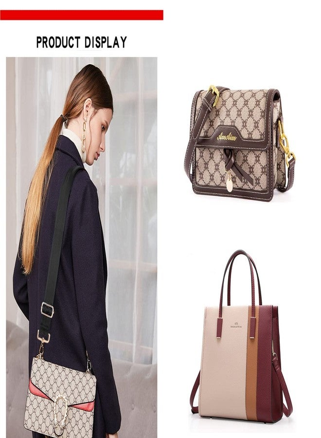 Shein Wide Shoulder Strap Adjustable Replacement Belt Guitar Style Cross body Handbag Purse Strap (Classic Black (Gold Hardware)) - Image 3