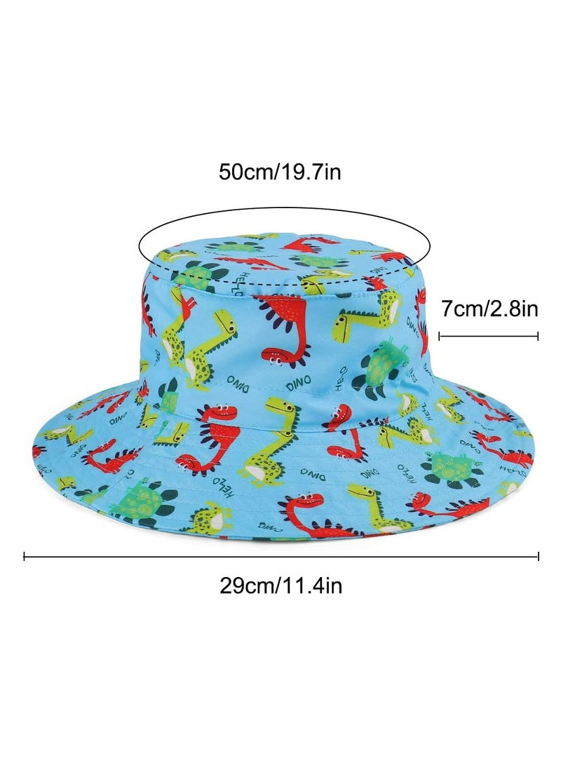 CMGTYYD. قبعة شمس صيفية للأطفال الصغار، بتصميم دلو، بحافة واسعة، مناسبة للسباحة في الهواء الطلق، والشاطئ، والمسبح، وقابلة للتعديل (صغيرة). - Image 3