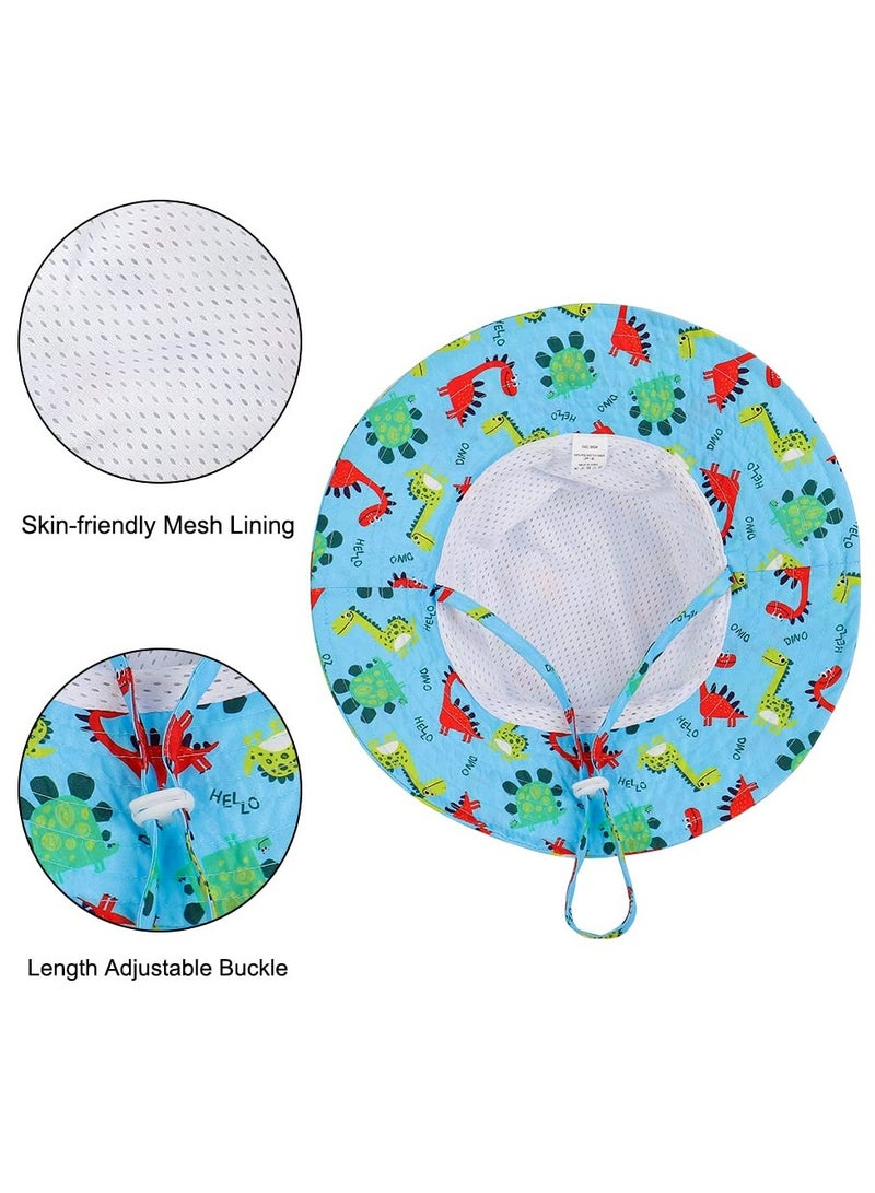 CMGTYYD. قبعة شمس صيفية للأطفال الصغار، بتصميم دلو، بحافة واسعة، مناسبة للسباحة في الهواء الطلق، والشاطئ، والمسبح، وقابلة للتعديل (صغيرة). - Image 2