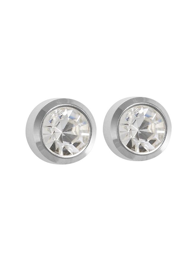 Studex 3MM April – Crystal Bezel Allergy free Stainless Steel Ear Studs - Image 1