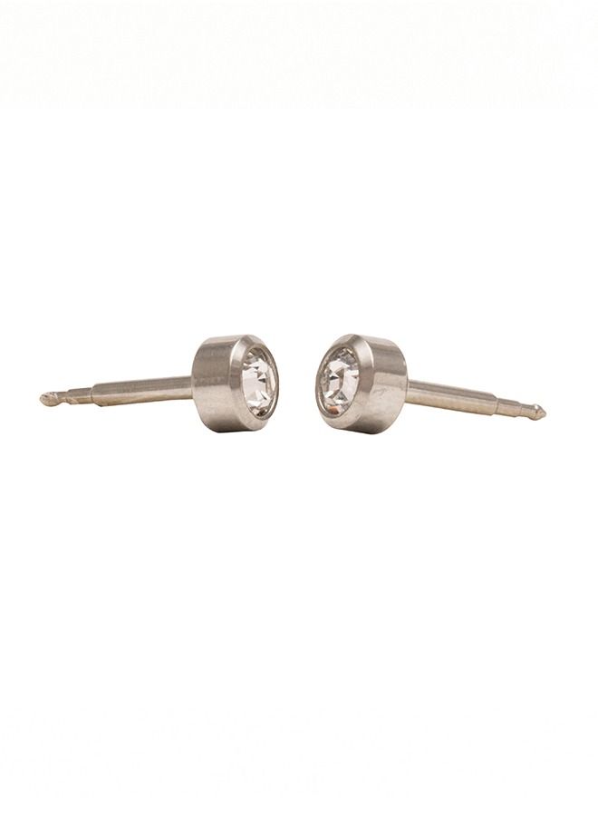 Studex 3MM April – Crystal Bezel Allergy free Stainless Steel Ear Studs - Image 4