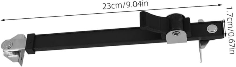 Angoily 2 قطعة من مزلاج النافذة التلسكوبي قوس قابل للتعديل لباب النافذة فضي - Image 3