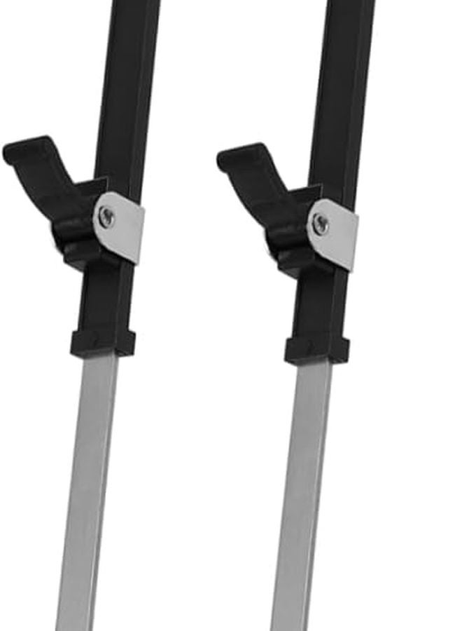 Angoily 2 قطعة من مزلاج النافذة التلسكوبي قوس قابل للتعديل لباب النافذة فضي - Image 2