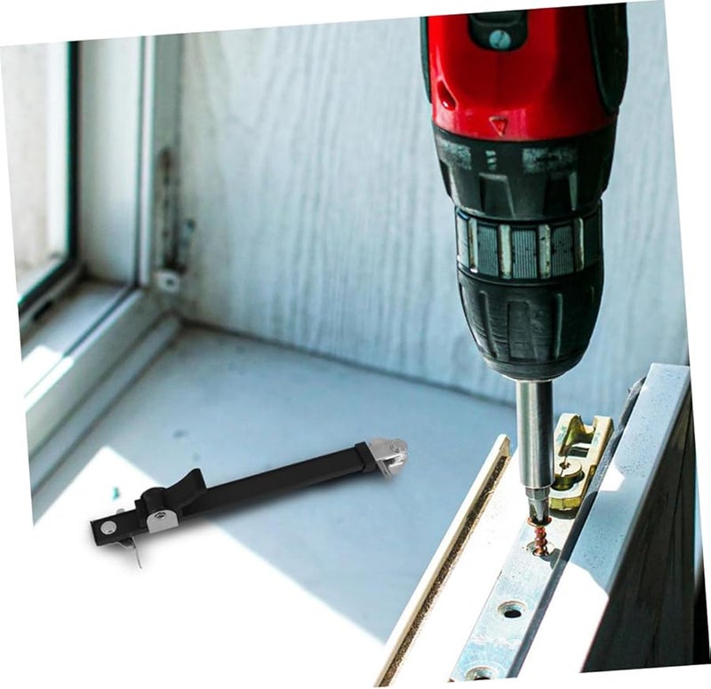 Angoily 2 قطعة من مزلاج النافذة التلسكوبي قوس قابل للتعديل لباب النافذة فضي - Image 5