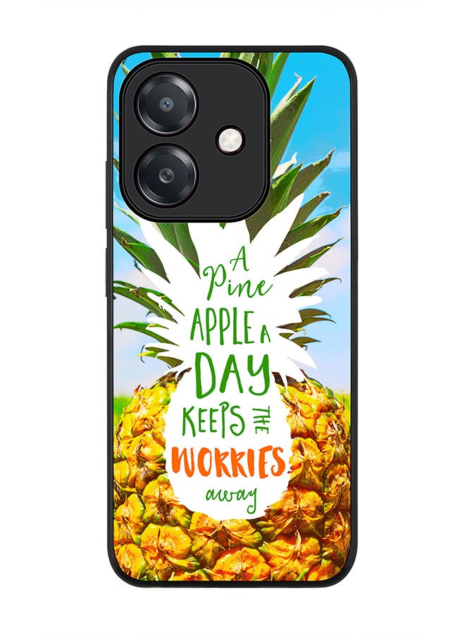 Stylizedd For Oppo A3x 4G / A3 4G Case,Slim fit Camera Protection, Shockproof Thin Phone cover - Pineapple A Day - Image 1