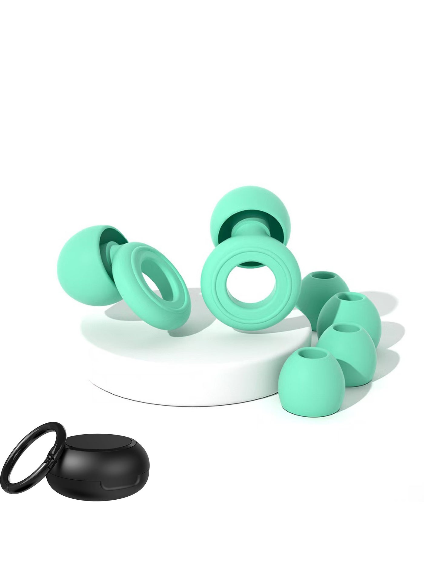 Ear Plugs for Sleeping, 2 Pairs of Reusable Earplugs for Noise Reduction 25dB-30dB with 8 Ear Tips, Soft Hearing Protection Ear Plugs for Concert,Noise Sensitivity, Study & Work