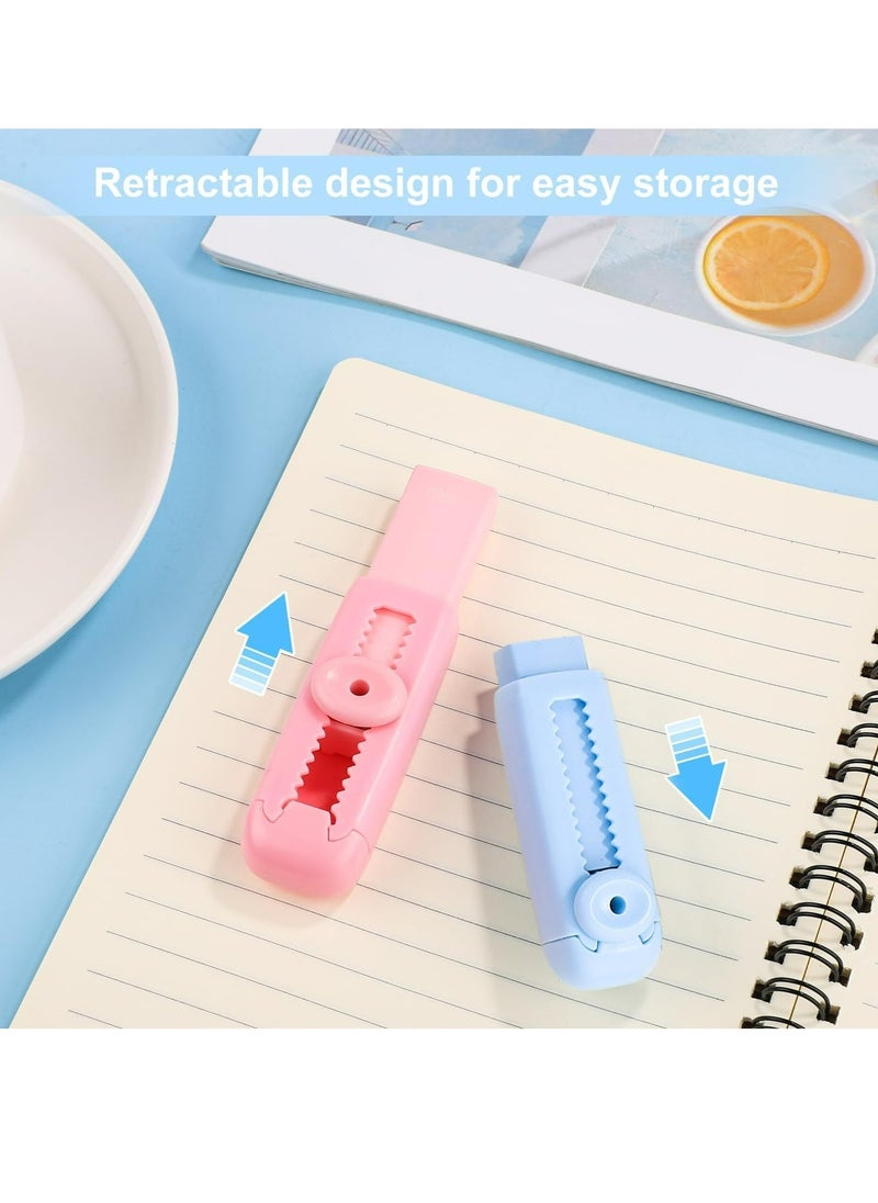Generic - 5pcs Sliding Retractable Pencil Eraser, Push Pull Eraser with Dynamic Push-Pull Design Expandable Eraser Cute Push Out Up Erasers Office Supply Gift for Students Kids School Shop (color random) - Image 1