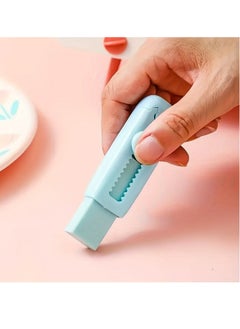 Generic 5pcs Sliding Retractable Pencil Eraser, Push Pull Eraser with Dynamic Push-Pull Design Expandable Eraser Cute Push Out Up Erasers Office Supply Gift for Students Kids School Shop (color random)  - Image 5