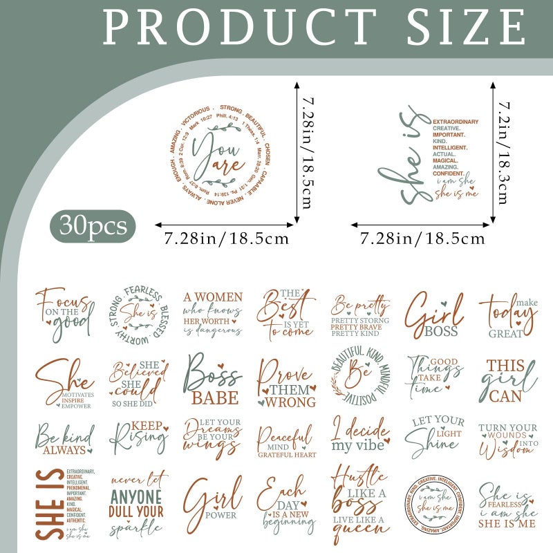 INCOK DTF Transfers Ready to Press - 30 Sheets Positive Quotes Iron on Transfers for T-Shirt Inspirational Iron on Decals Patches DIY Heat Vinyl Stickers for Clothing Pillow Hat Hoodie Bagpack - Image 5