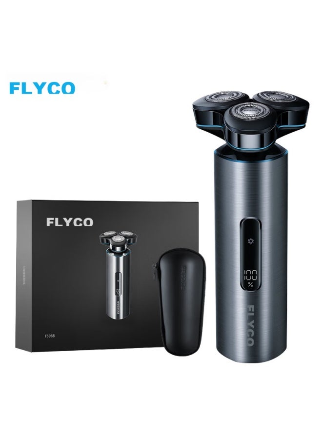فلايكو Flyco ماكينة حلاقة كهربائية للرجال Fs988، قابلة للغسل بالكامل، هدية عيد الميلاد ويوم الحب للصديق، الزوج، الأب - Image 1