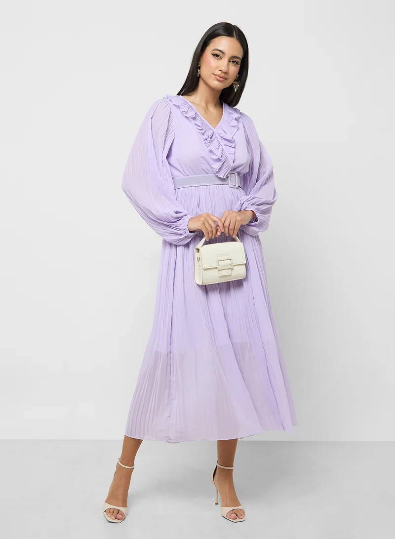 ايلا Pleated Chiffon Dress