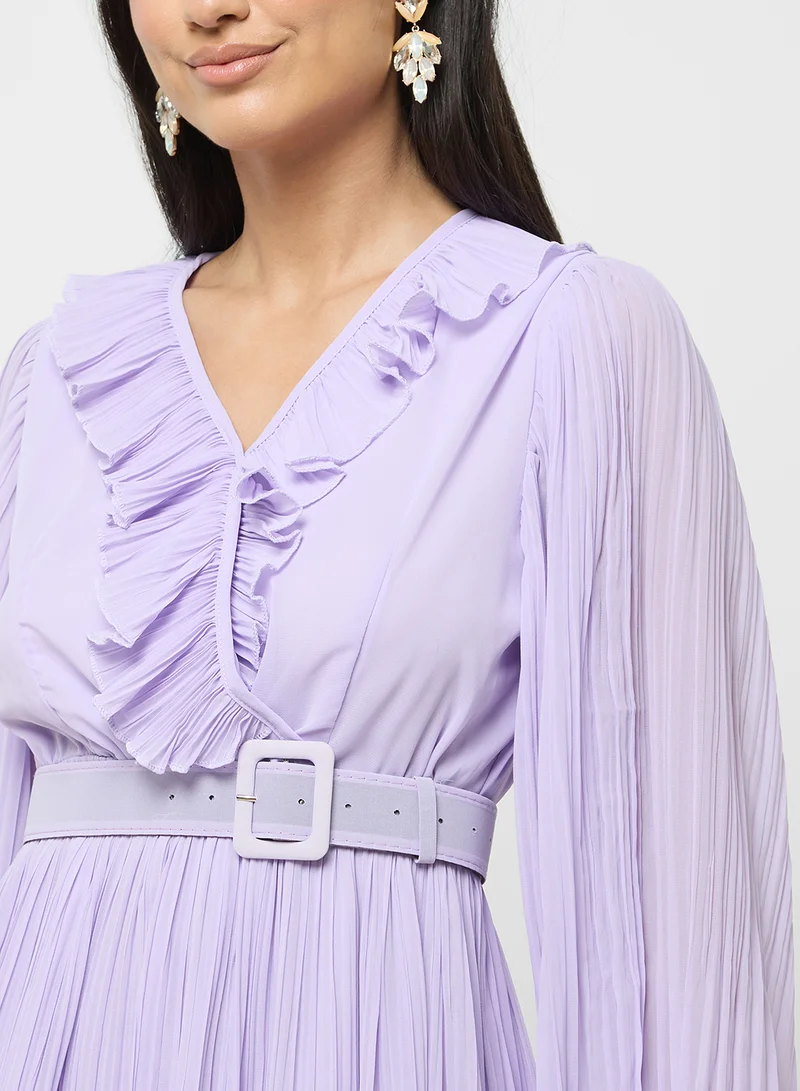 ايلا Pleated Chiffon Dress