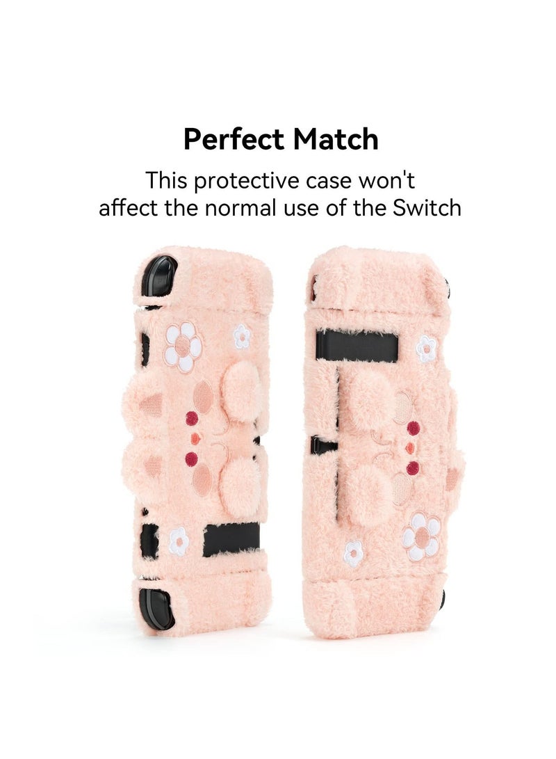 Y&D SYOSI Cute Plush Protective Case Cover for Nintendo Switch, Shock-Absorption and Anti-Scratch Compatible with Switch 2017 - Image 4