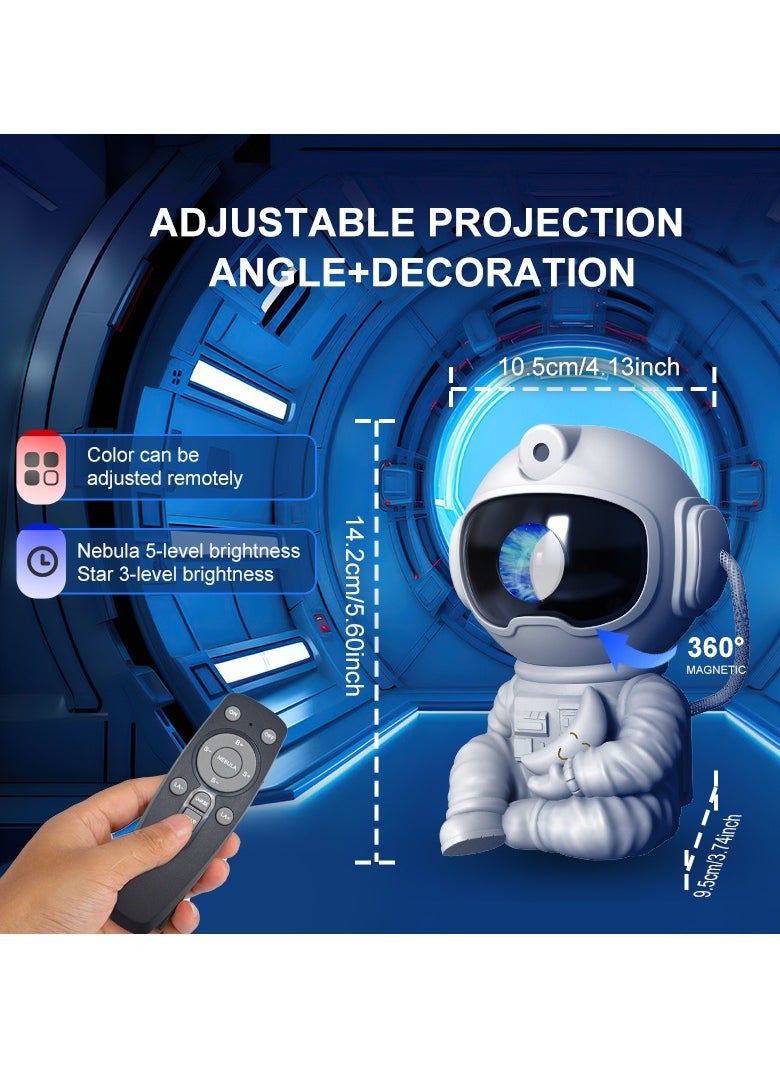 ARNOTEC - Astronaut Starry Sky Projector Lamp - LED Starry Sky Lamp with Remote Control, 360° Adjustable, Suitable for Bedroom, Kids Room, Party Decoration and Gift - Image 1
