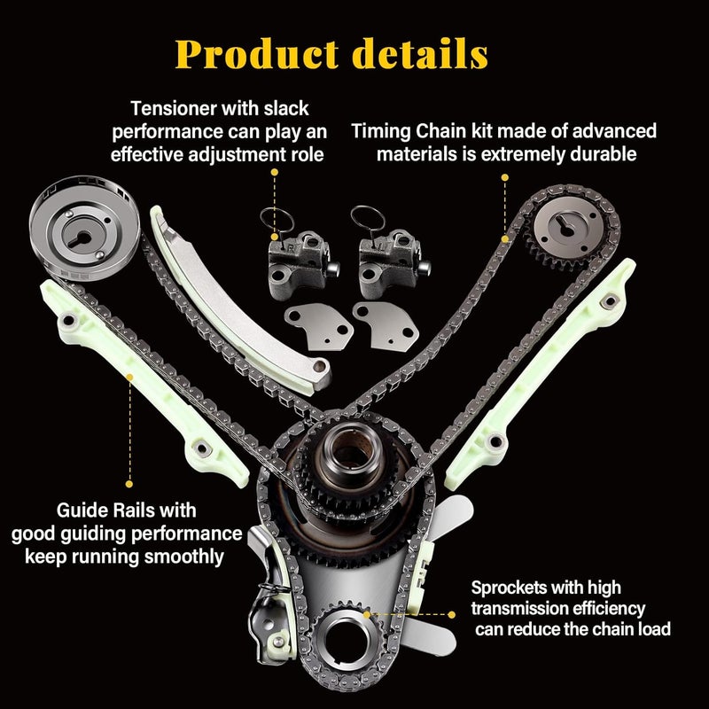 OCPTY Timing Chain Kit for Dodge Dakota, Durango, Ram 1500, Jeep Commander, Grand Cherokee 4.7L (2002-2007) - Image 3