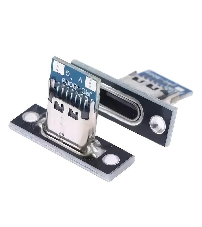 Set Of 10 Type C USB 3.1 Female Connectors 4 Pin Charging Port Screw Fixing Plate For Diy Projects - Image 4