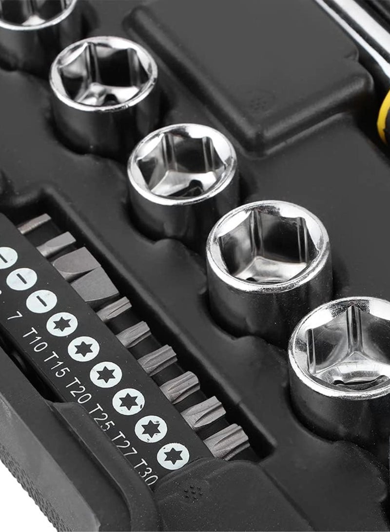 GGOOT 108Pcs Household Tool Set Wrench Screwdriver Hardware Hand Tool Kit for Decoration Maintenance Hardware Assortment Kit Home Repairing Tool Set Repair Hand Tool Set Bag  - Image 5