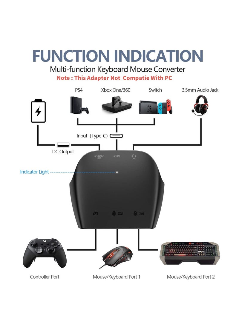 Y&D - Keyboard and Mouse Adapter, Converter Adapter for N- Switch/Xbox Serious X/S/Xbox 360/Xbox One/PS4/PS3, USB Gaming - Image 1