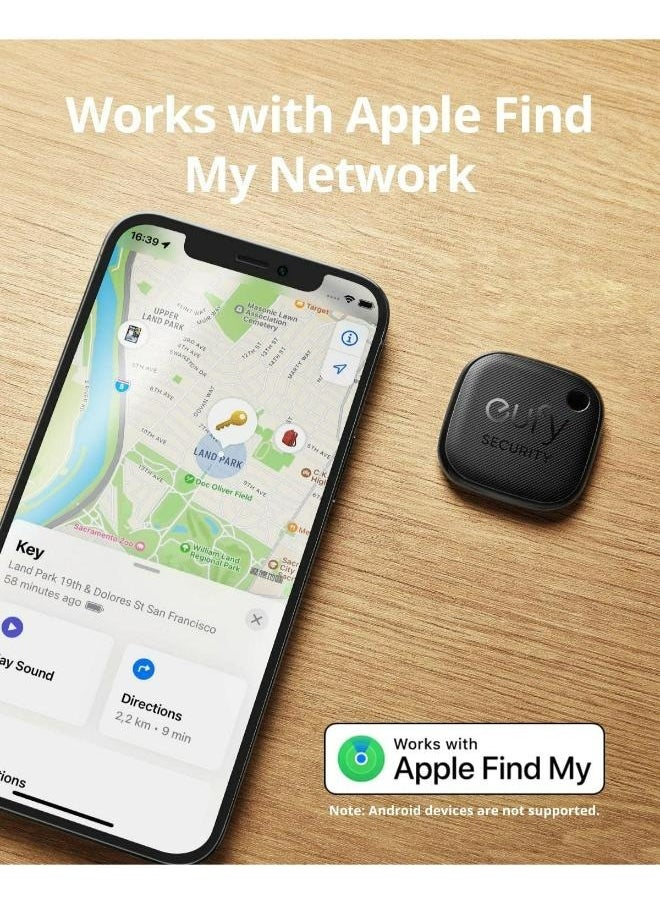 eufy eufy  tag  Security SmartTrack Link Bluetooth Item Finder and Key Finder, Works with Apple Find My (iOS only), Find your Remote, Luggage, Phone, and More, Water Resistant (Android Not Supported)  - Image 4
