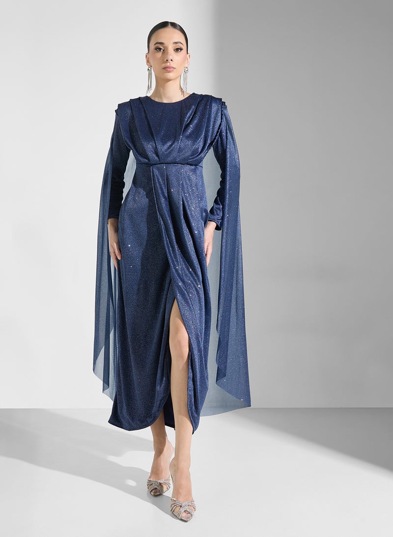 Khizana Draped Sleeve Gown - Image 1