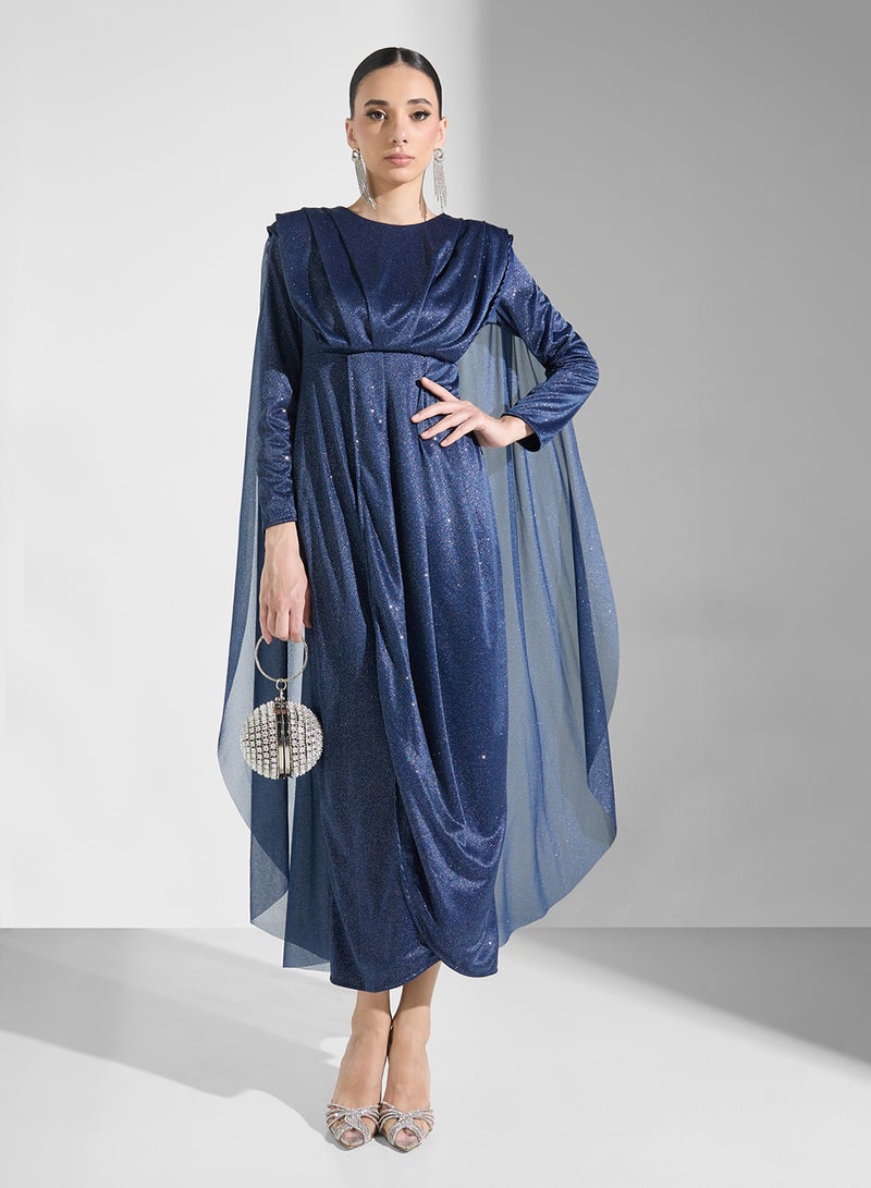 Khizana Draped Sleeve Gown - Image 4
