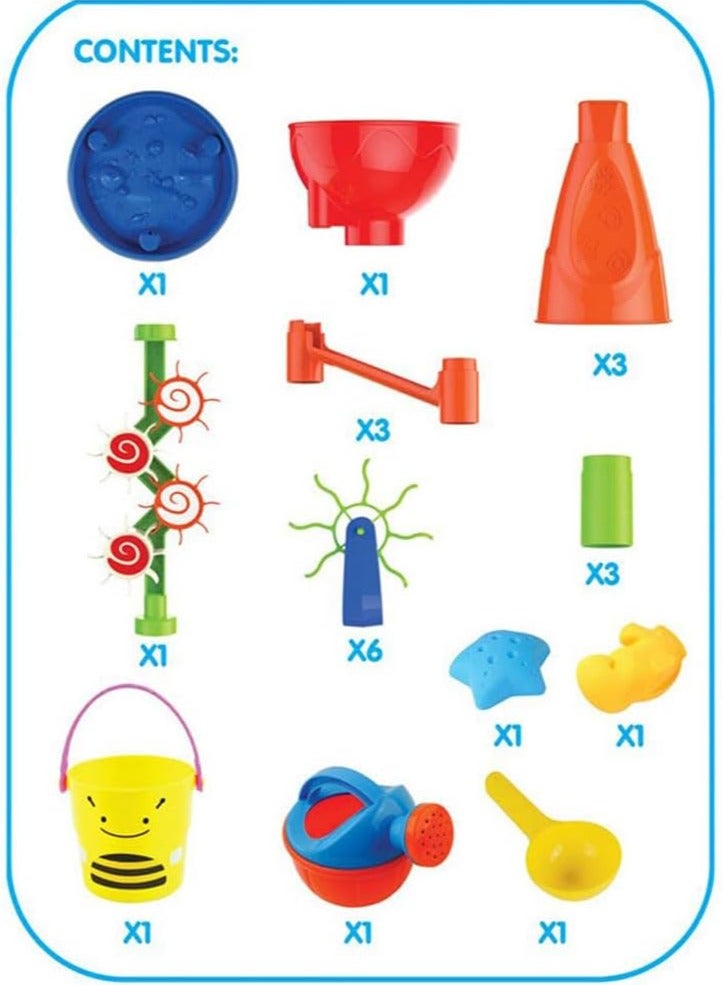 Cool Baby COOLBABY Waterwheel Funnel Beach Table Set Summer Beach Playing Children's Toys,Fun Wheels Water Table Outdoor Toy Water Fun Sand Beach Activity - Image 5