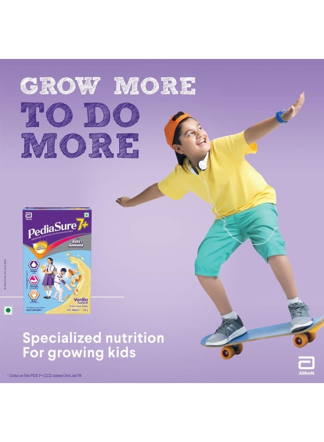 بدياشور مسحوق مشروب التغذية المتخصصة "بيدياشور 7+" (Pediasure 7+) بوزن 400 جرام، بنكهة الفانيليا اللذيذة؛ تركيبة غذائية مصممة علمياً للأطفال في مرحلة النمو، تدعم زيادة الطول وقوة العضلات وتطور الدماغ. - Image 3