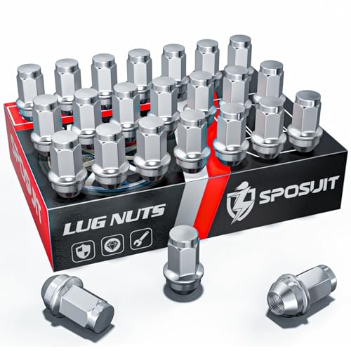 Sposuit M14x2.0 Lug Nuts - Replacement for 2003-2014 Ford Expedition, 2004-2014 F-150 - OEM Factory Style Chrome Lug Nut# 4L3Z1012A, 7L1Z1012A, 611288, 9100042, BD142978(24 Pcs) - Image 1