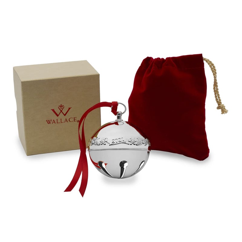 Wallace 51st Edition 2021 Silver Plated Sleigh Bell Ornament  Silver for Christmas - Image 3