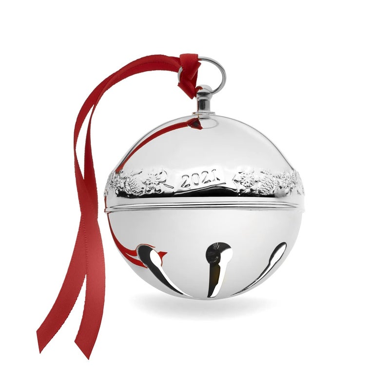 Wallace 51st Edition 2021 Silver Plated Sleigh Bell Ornament  Silver for Christmas - Image 1