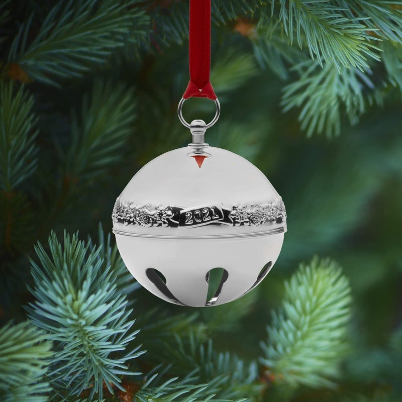 Wallace 51st Edition 2021 Silver Plated Sleigh Bell Ornament  Silver for Christmas - Image 2