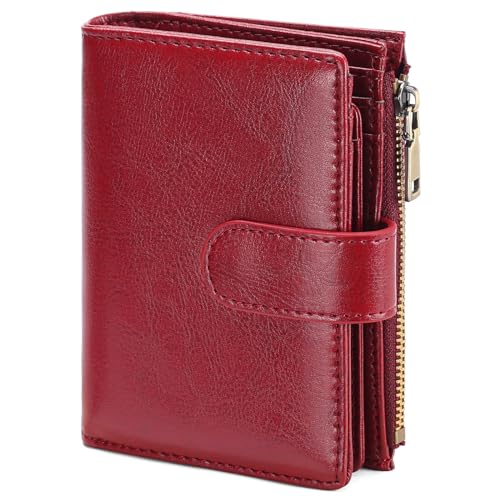 GAEKEAO Womens Wallet Small Leather RFID Blocking Bifold Zipper Pocket Wallet Card Case Purse with ID Window - Image 1