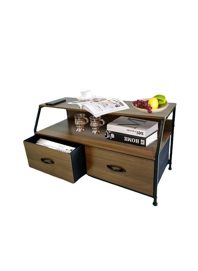 Cady One Office cabinet with a modern design, equipped with two drawers and two shelves 