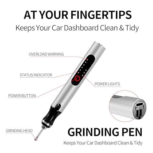 CBVCBV Wireless Engraving Pen Kit - Precision Tool for Artists & DIY | Engrave Jade, Wood, Metal, Polish Phone Chips | Smooth & Powerful with,engraver wood carving tool engraving machine！ (Silver + Black) - Image 5