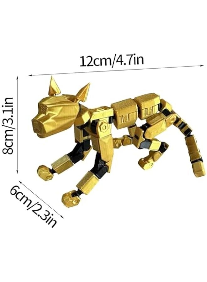 Generic 1PC（Assembly Completed） Robot Dog Action Figure, 2024 New 3D Printed Dog Model, Multi-Joint Movable Robot Dog, PVC Model Full Body Mobile Robot Dog Desktop Decoration Ornament, Green - Image 3