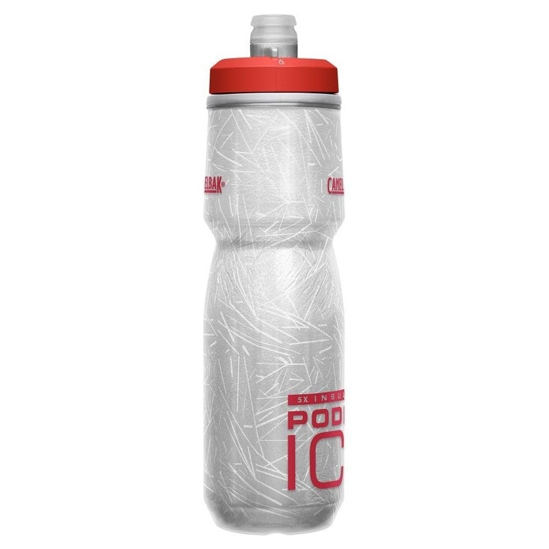 CamelBak Podium Ice Bike Bottle 21oz - Insulated Squeeze Bottle  Fiery Red - Image 3