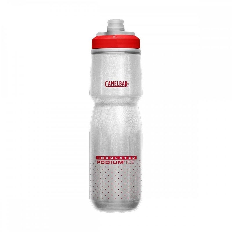 CamelBak Podium Ice Bike Bottle 21oz - Insulated Squeeze Bottle  Fiery Red - Image 1