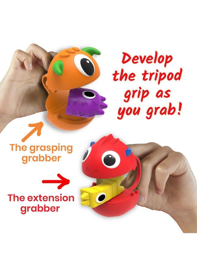 hand2mind Grab That Monster Fine Motor Activity Set Fine Motor Skills Games For Toddlers Occupational Therapy Toys Preschool Learning Activities Prewriting Toys Color Sorting Pincer Grasp Toys - Image 5