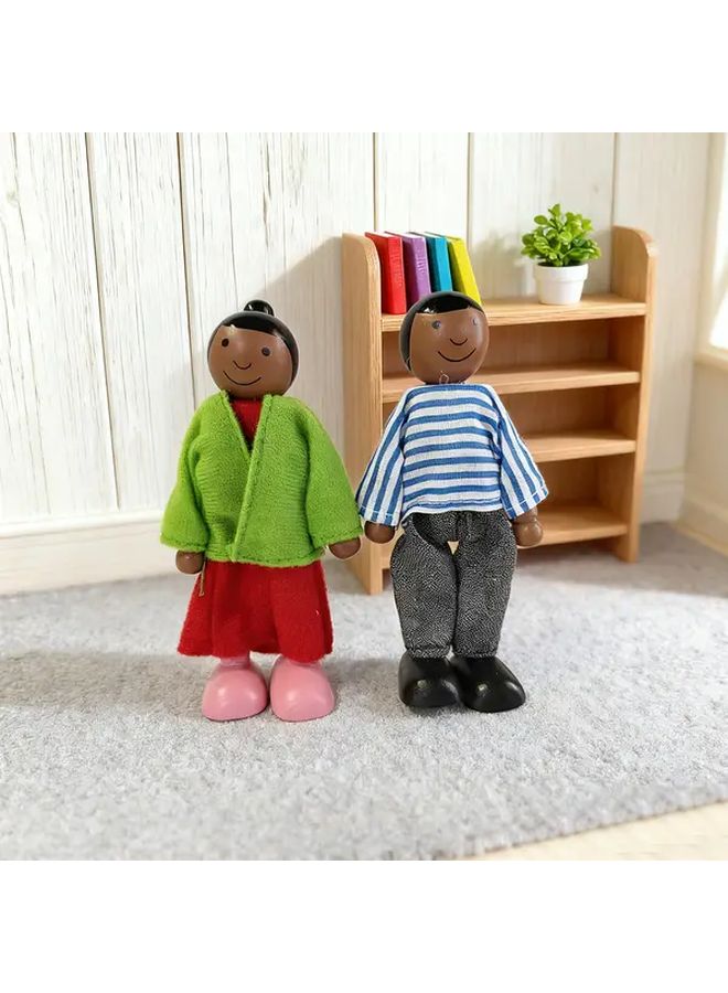 2 Ports Home Family Doll Ornaments Warm Parent Child Set Holiday Gift - Image 1